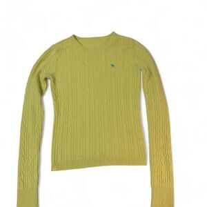 Abercrombie & Fitch Lime Green knit sweater size medium